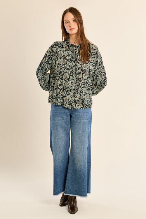 Chemise en voile imprimé cachemire