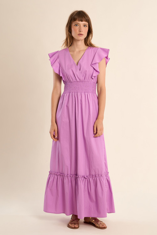 Robe longue en volume