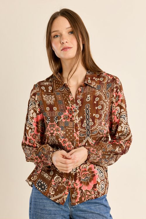 Flowing paisley print shirt