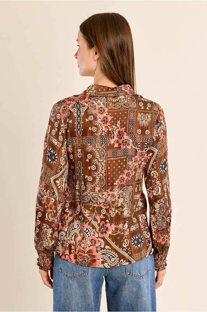 Flowing paisley print shirt