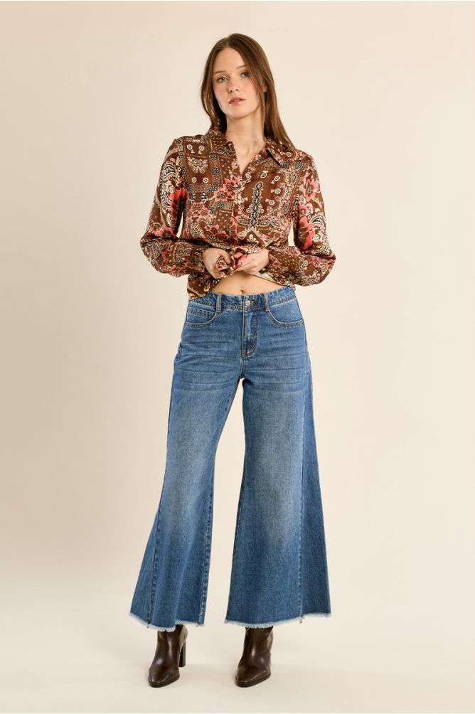 Flowing paisley print shirt