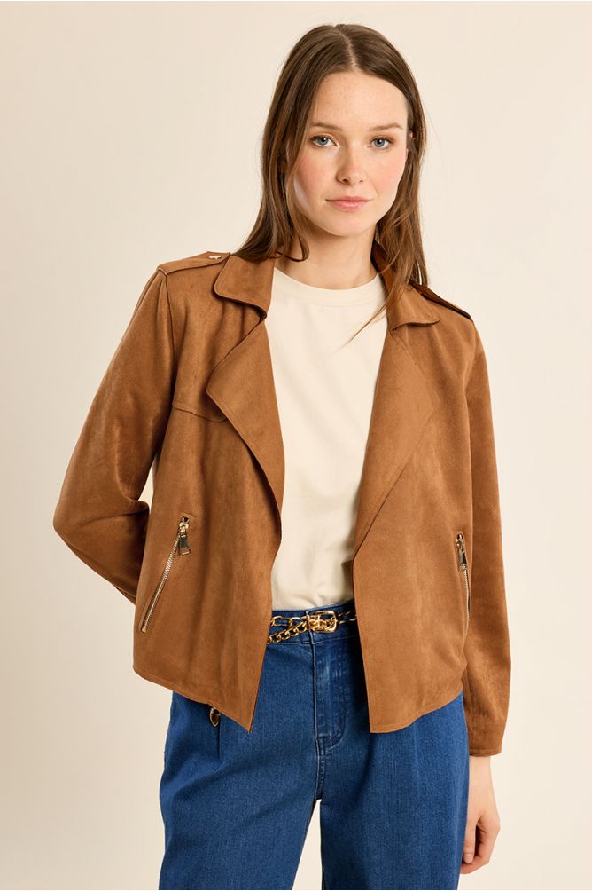 Veste perfecto en suédine