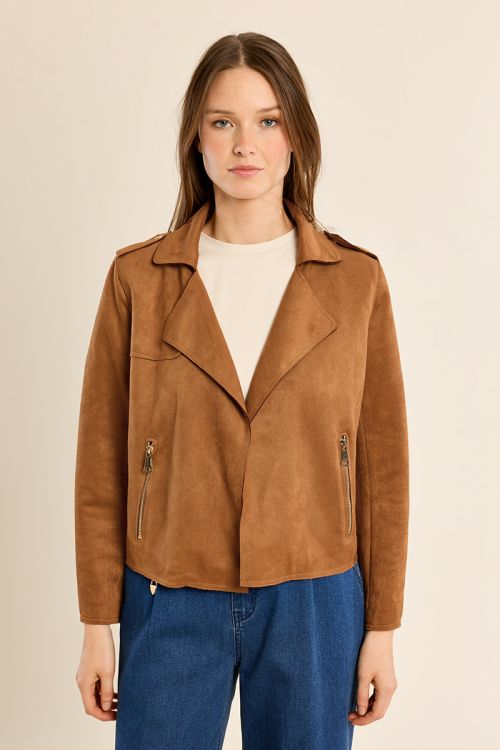 Veste perfecto en suédine