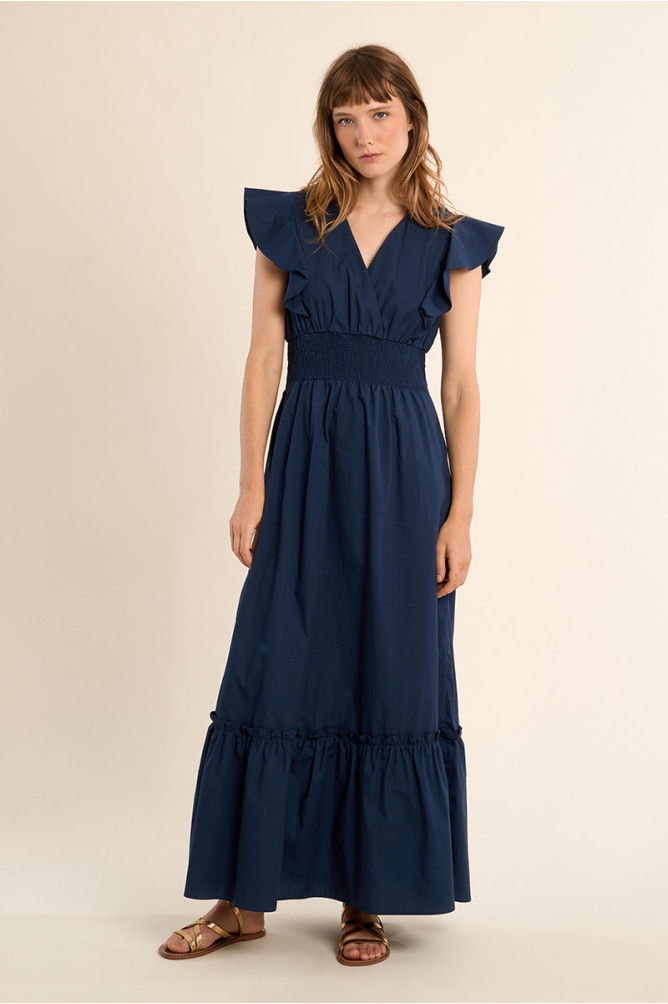 Robe longue en volume