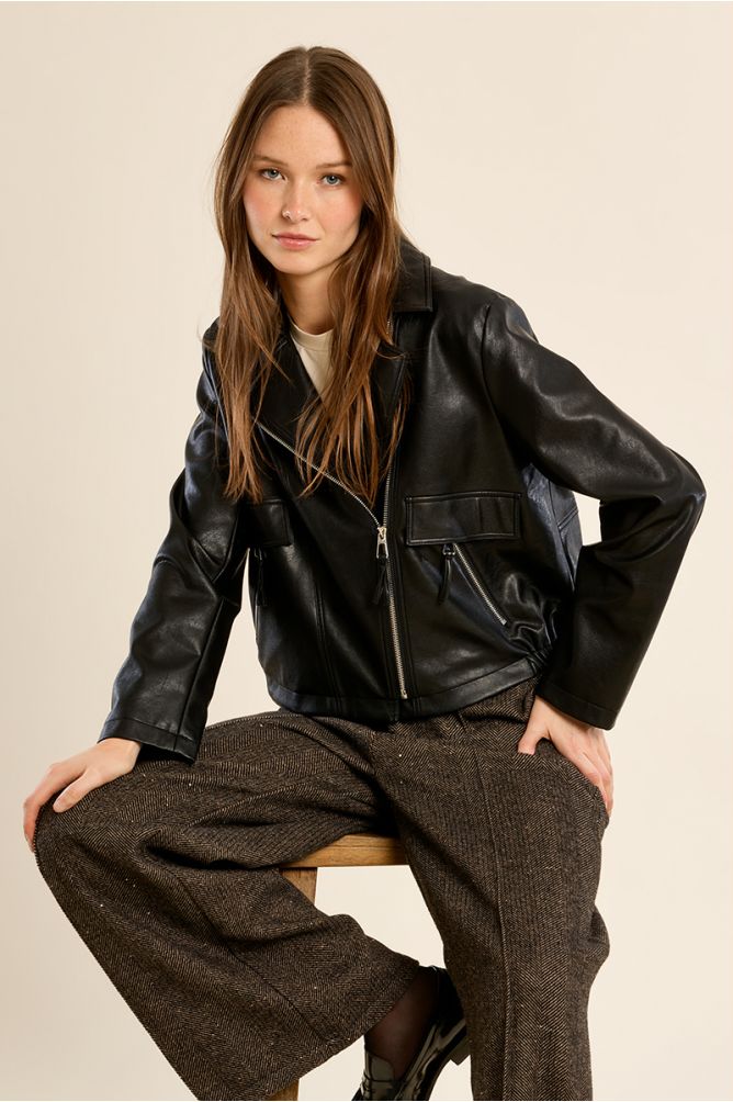 Faux leather jacket