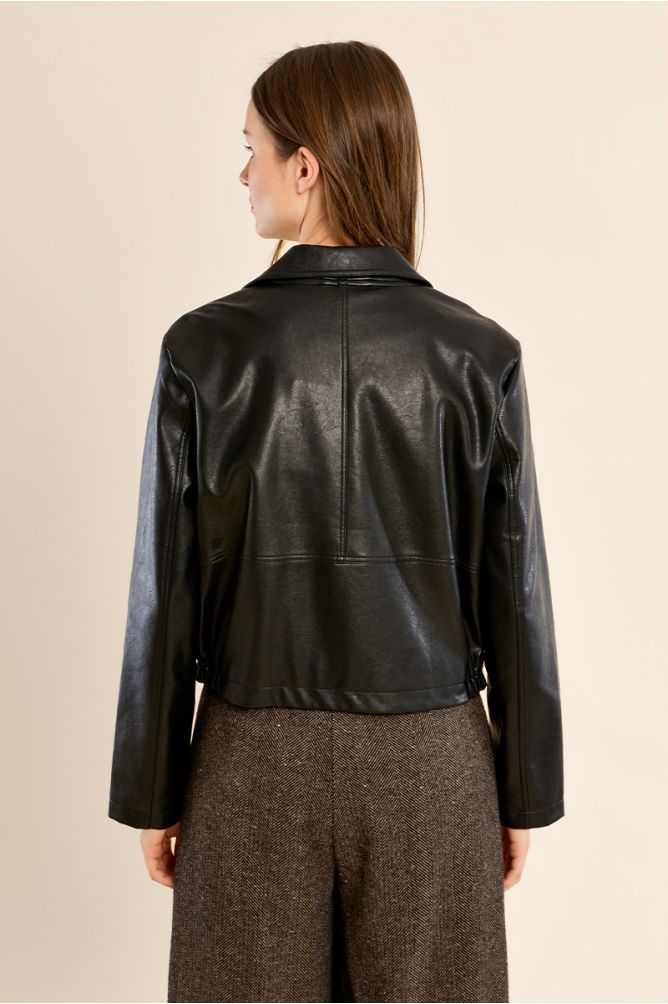Blouson en simili-cuir