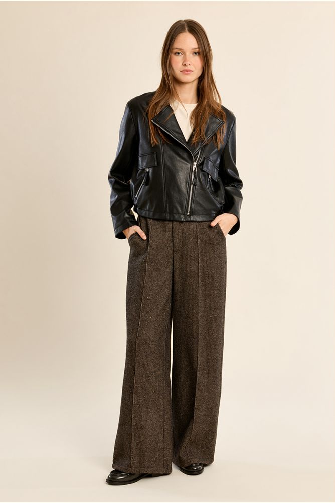 Blouson en simili-cuir