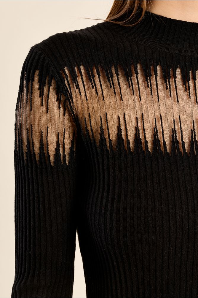 Fine ribbed sweater