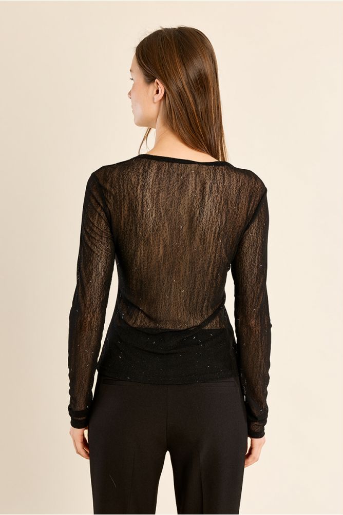 Semi-transparent black top
