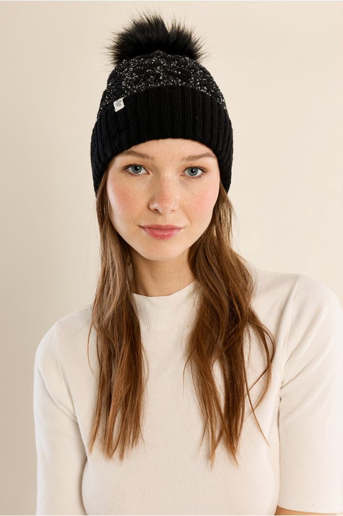 Leopard hat, with sequins