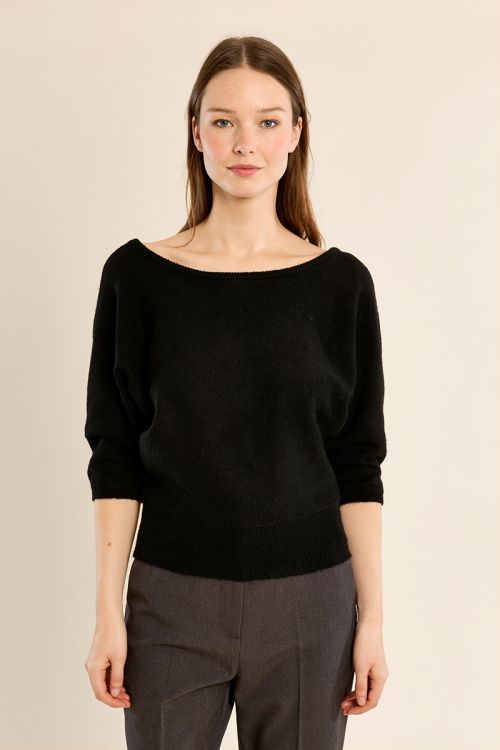 Jersey de manga 3/4 cuello barco
