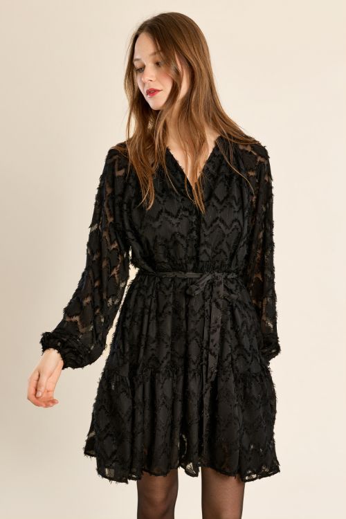 Robe semi-transparente, ceintrée
