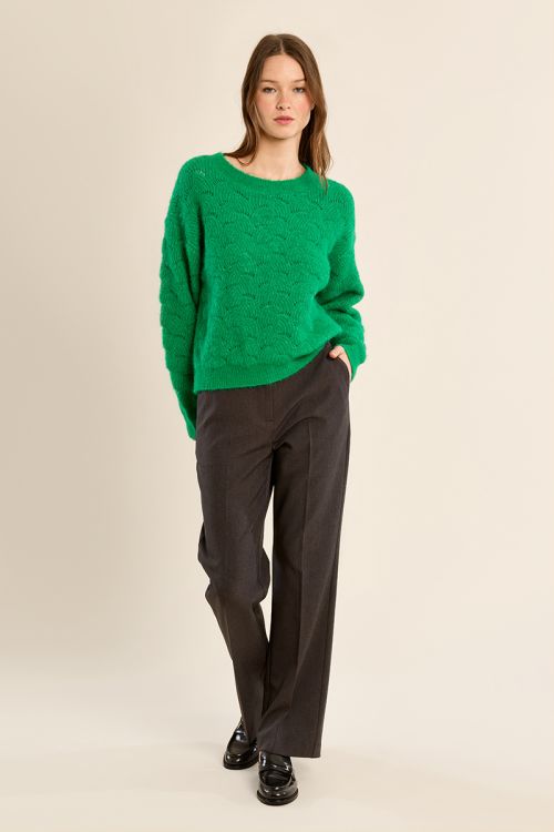 Pull en maille, détails ajourés