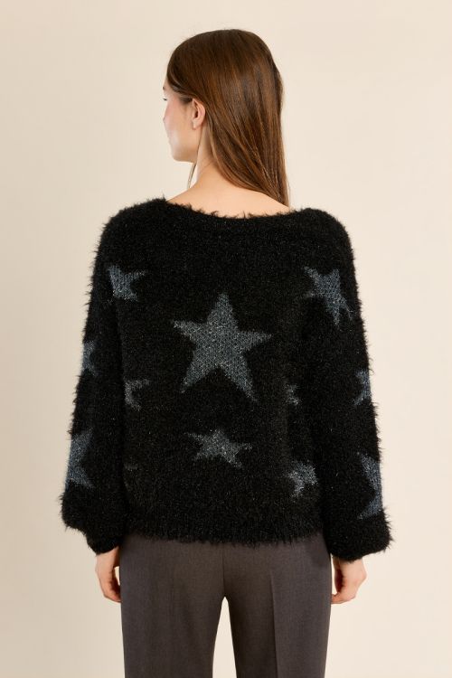 Cardigan manches ballon, motif étoile