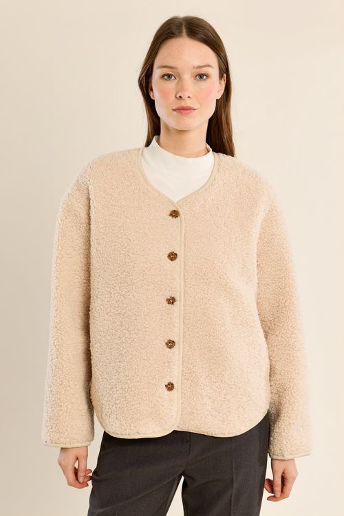 Veste boutonnée, imitation mouton
