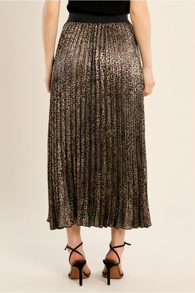 Jupe léopard, taille haute