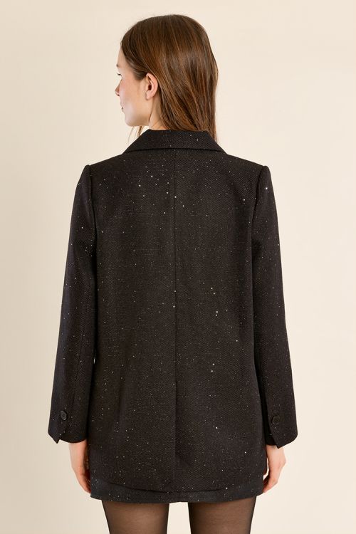 Blazer droit, parsemé de strass