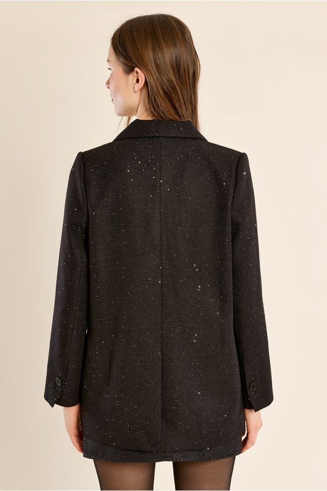 Blazer de manga larga cuello y solapa