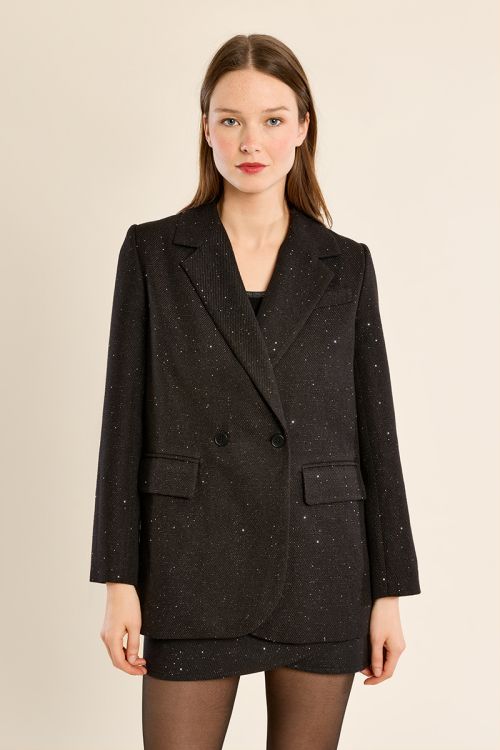 Blazer de manga larga cuello y solapa