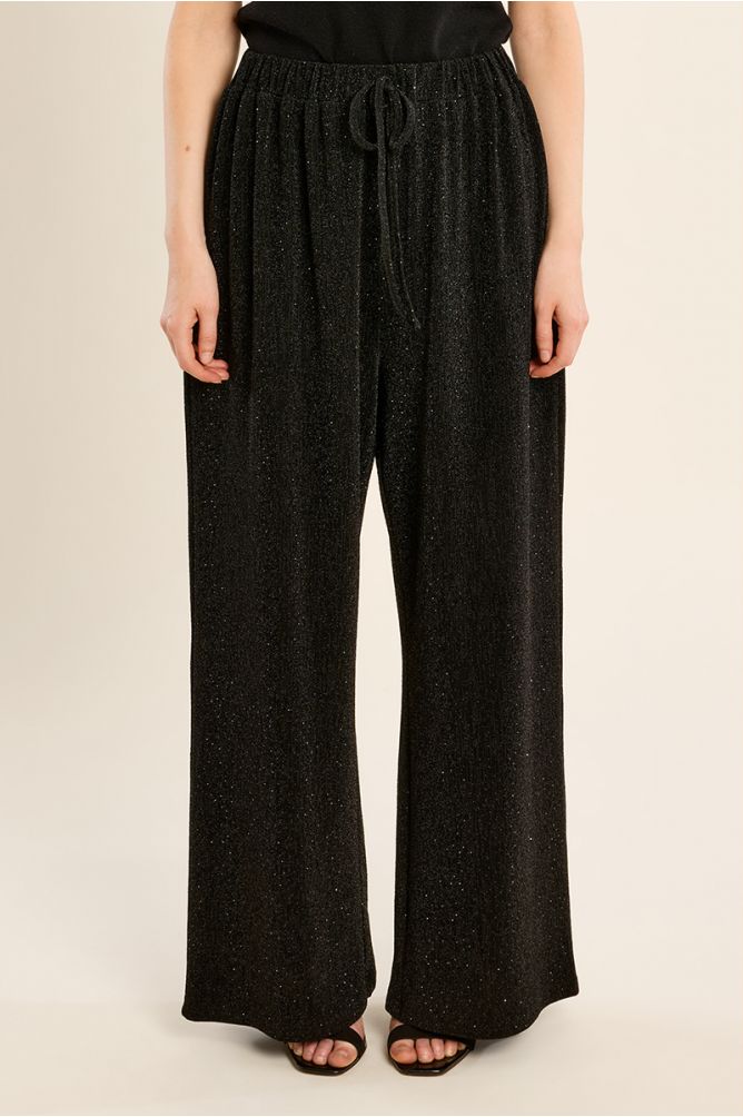 Pantalon évasé, à paillettes