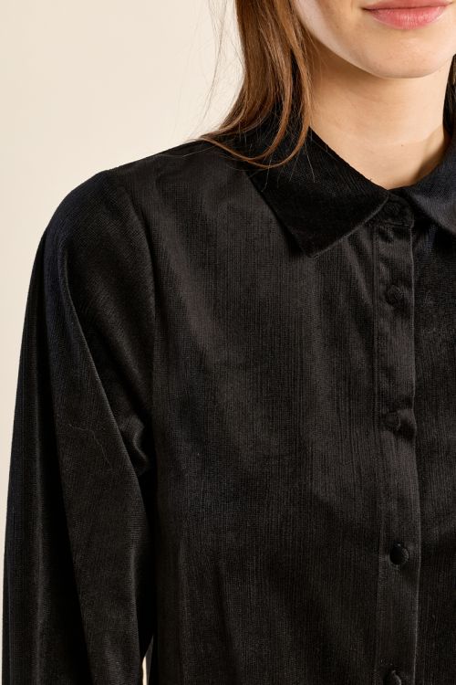 Robe chemise courte volantée