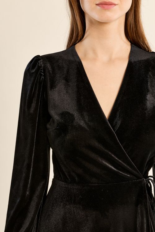 Robe portefeuille en velours