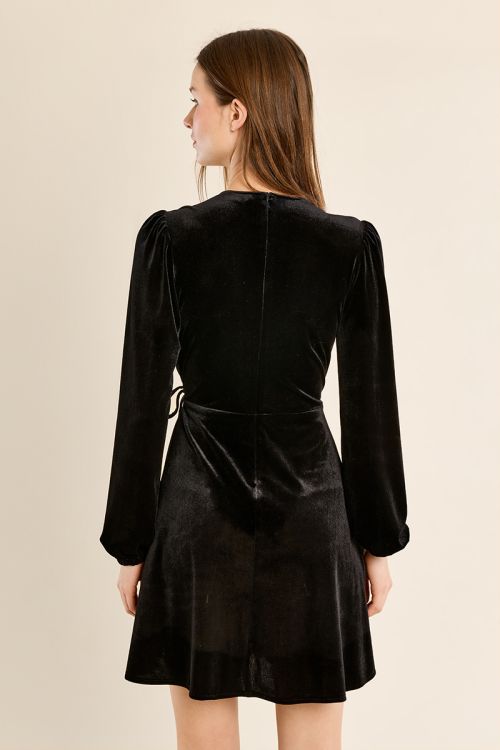 Robe portefeuille en velours