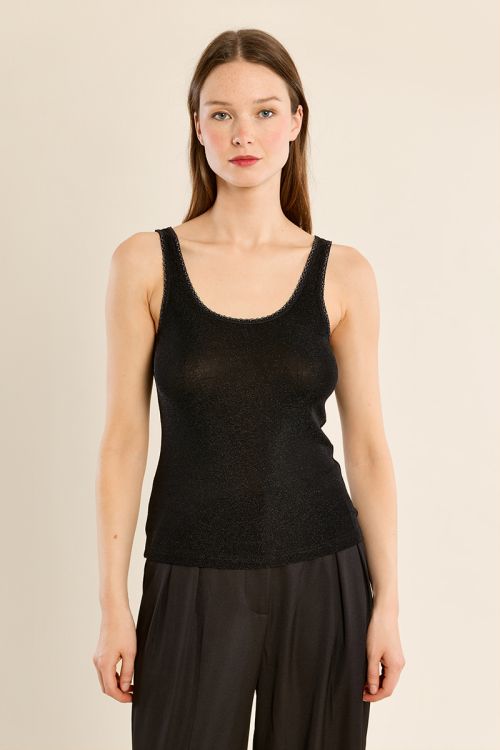 Semi-sheer tank top