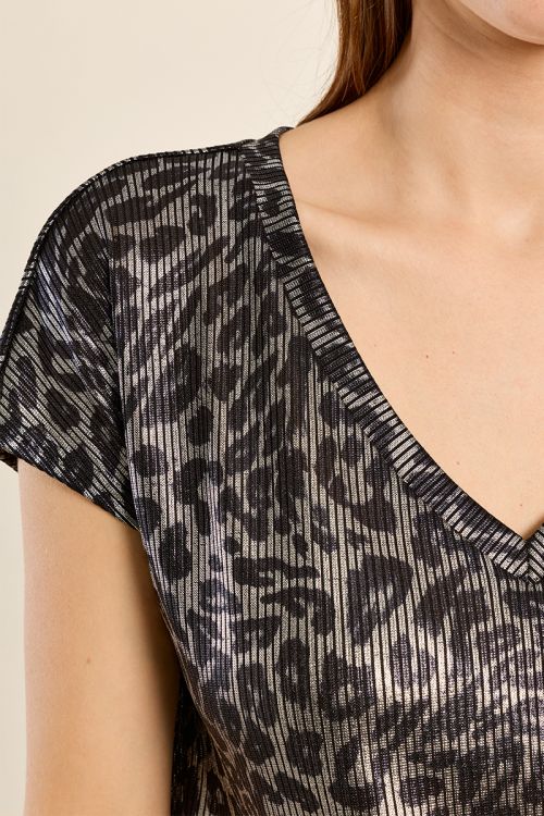 T-shirt manches courtes côtelé