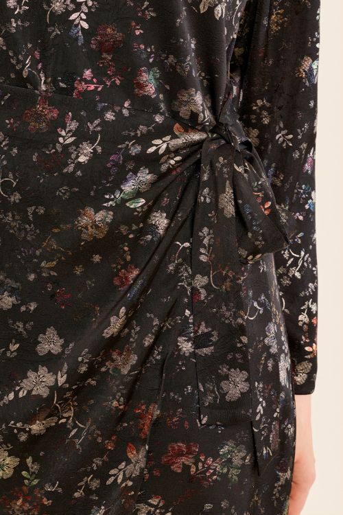 Satin wrap dress