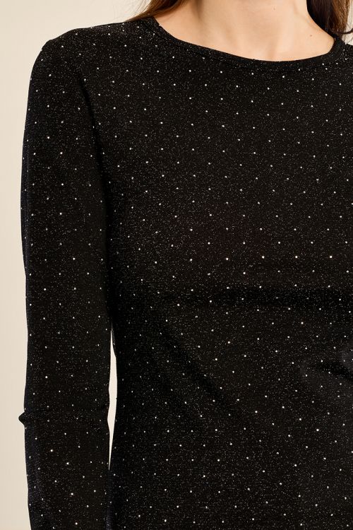 Polka dot long-sleeved top