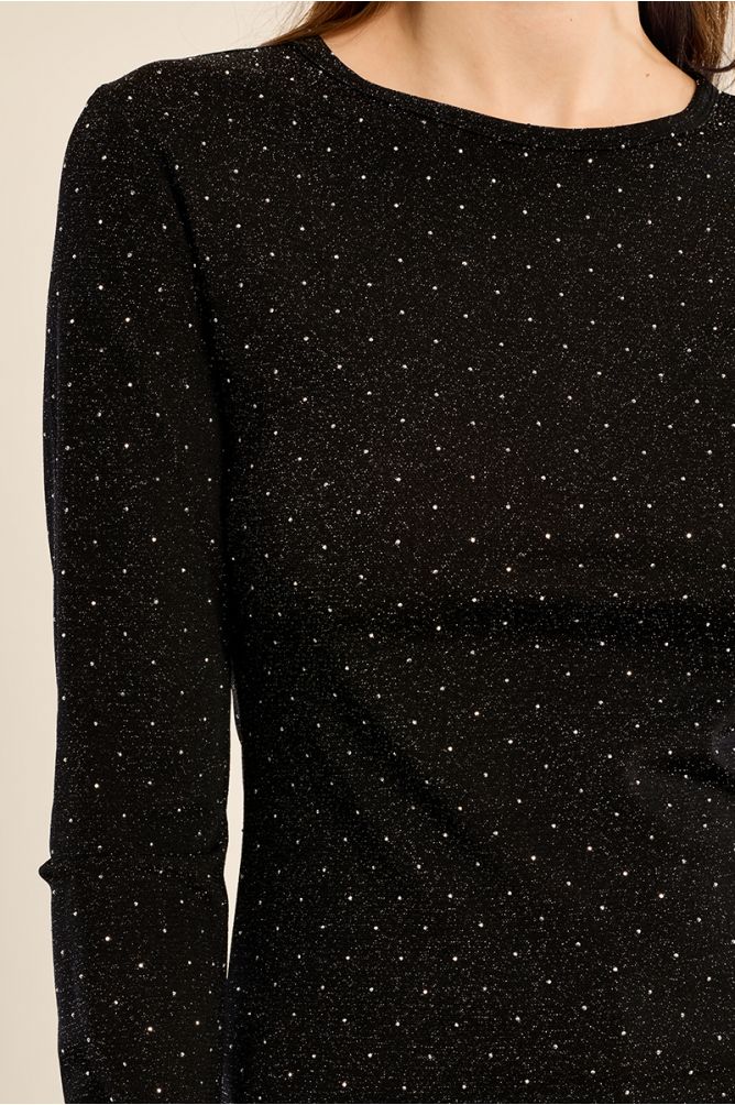 Polka dot long-sleeved top