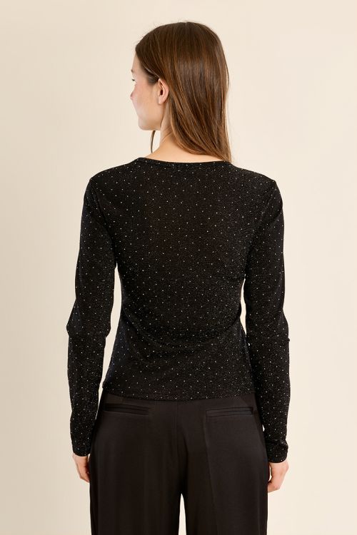 Polka dot long-sleeved top