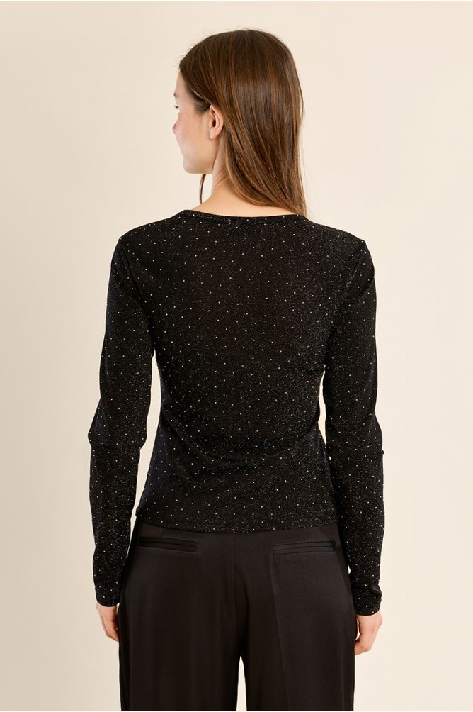 Polka dot long-sleeved top