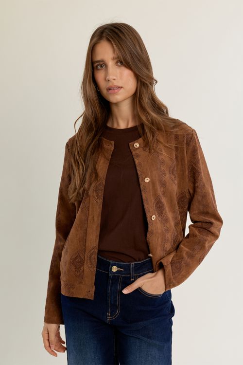 Veste bohème en suédine