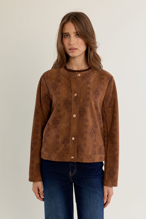 Veste bohème en suédine