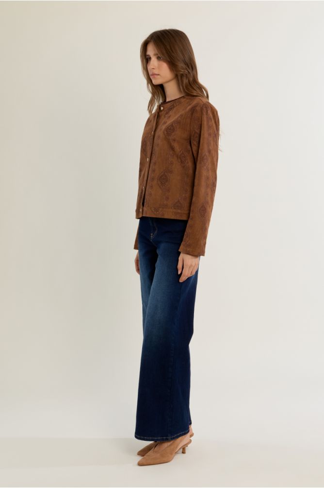 Veste bohème en suédine