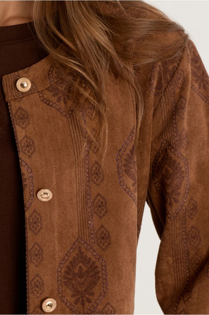 Veste bohème en suédine