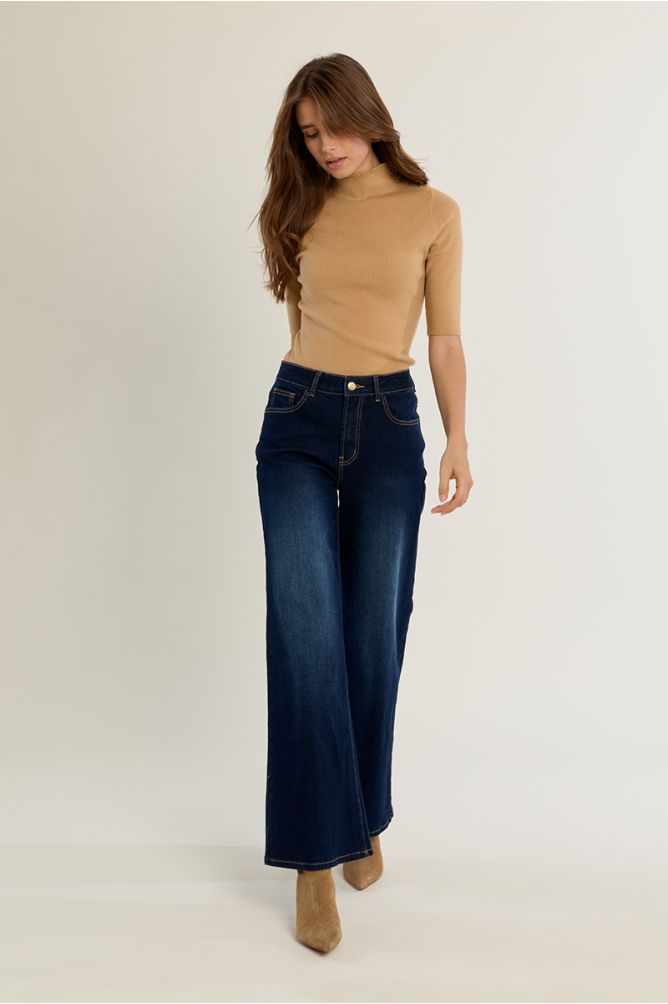 Turtleneck top, 3/4 sleeves