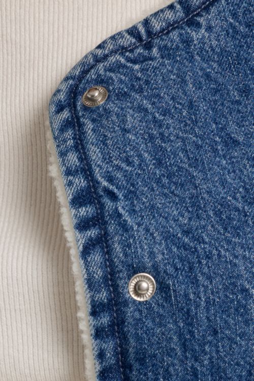 Veston en denim, sans manches