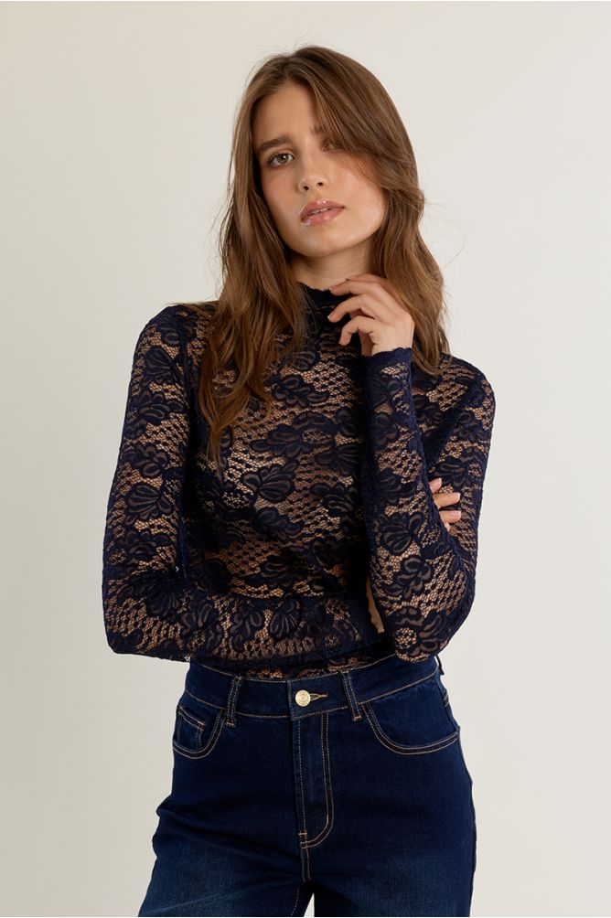 Sous-pull en dentelle