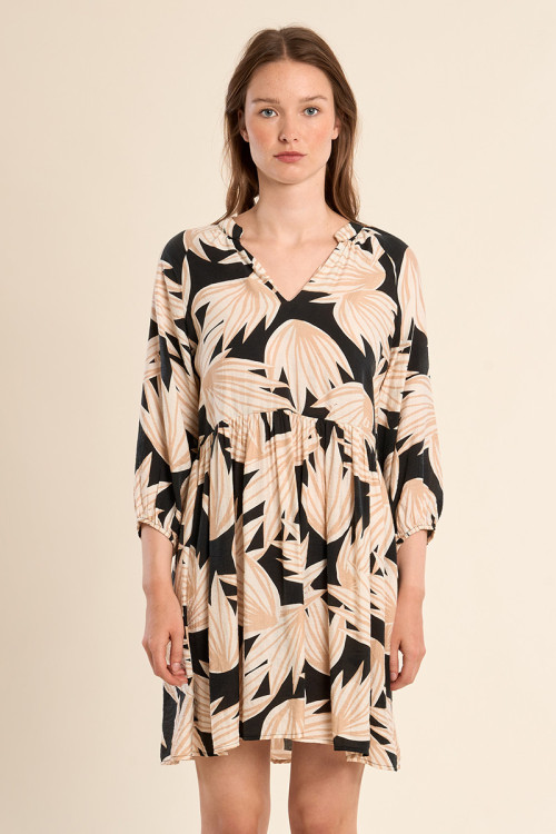 Short Babydoll Print Dress
