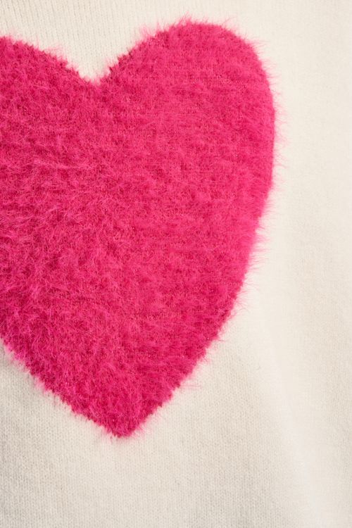 Jersey de manga larga y estampado corazón