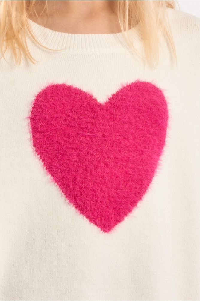 Knitted Sweater, Heart Pattern