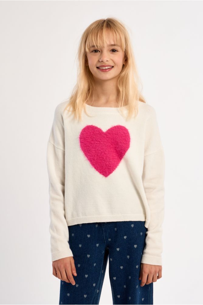 Knitted Sweater, Heart Pattern