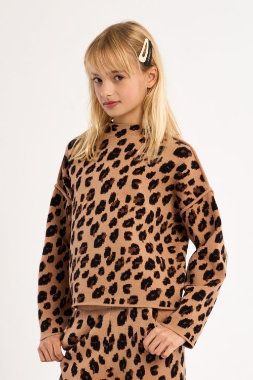 Maglione in maglia con stampa animalier - Molly Bracken Girl