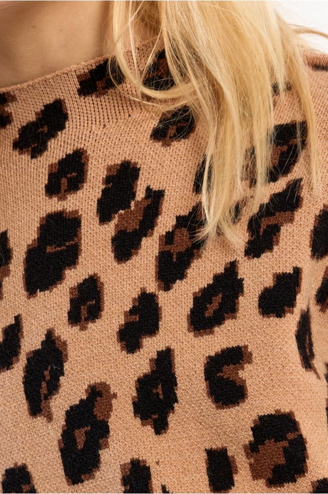 Knitted Sweater, Animal Print