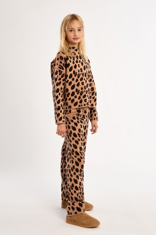 Pull en maille, imprimé animalier