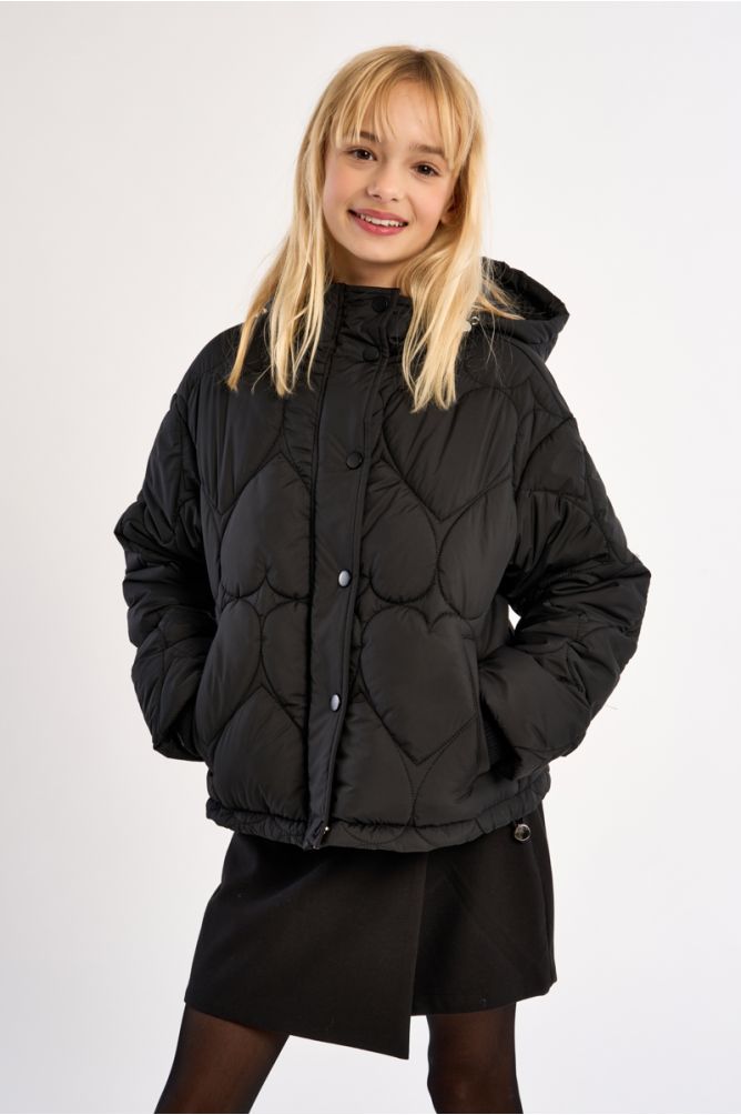 Veste matelassée, motif cœur
