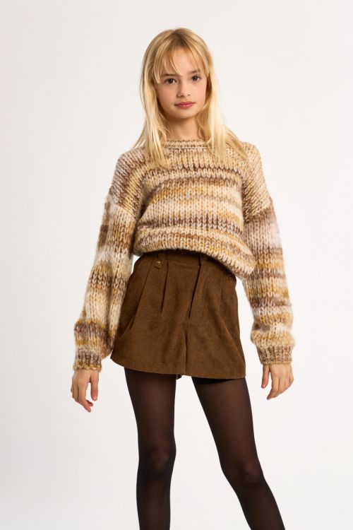 High-Waisted Shorts, Flared Fit